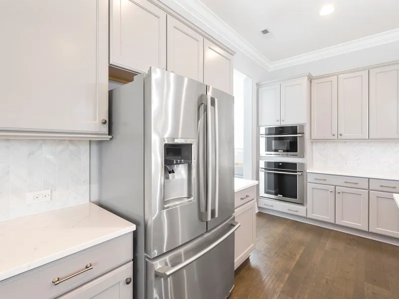 Stainless steel refrigerator and built-in kitchen ovens